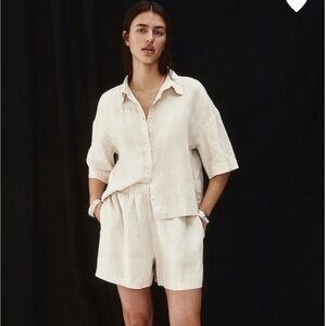 NWOT H&M 100% linen shorts